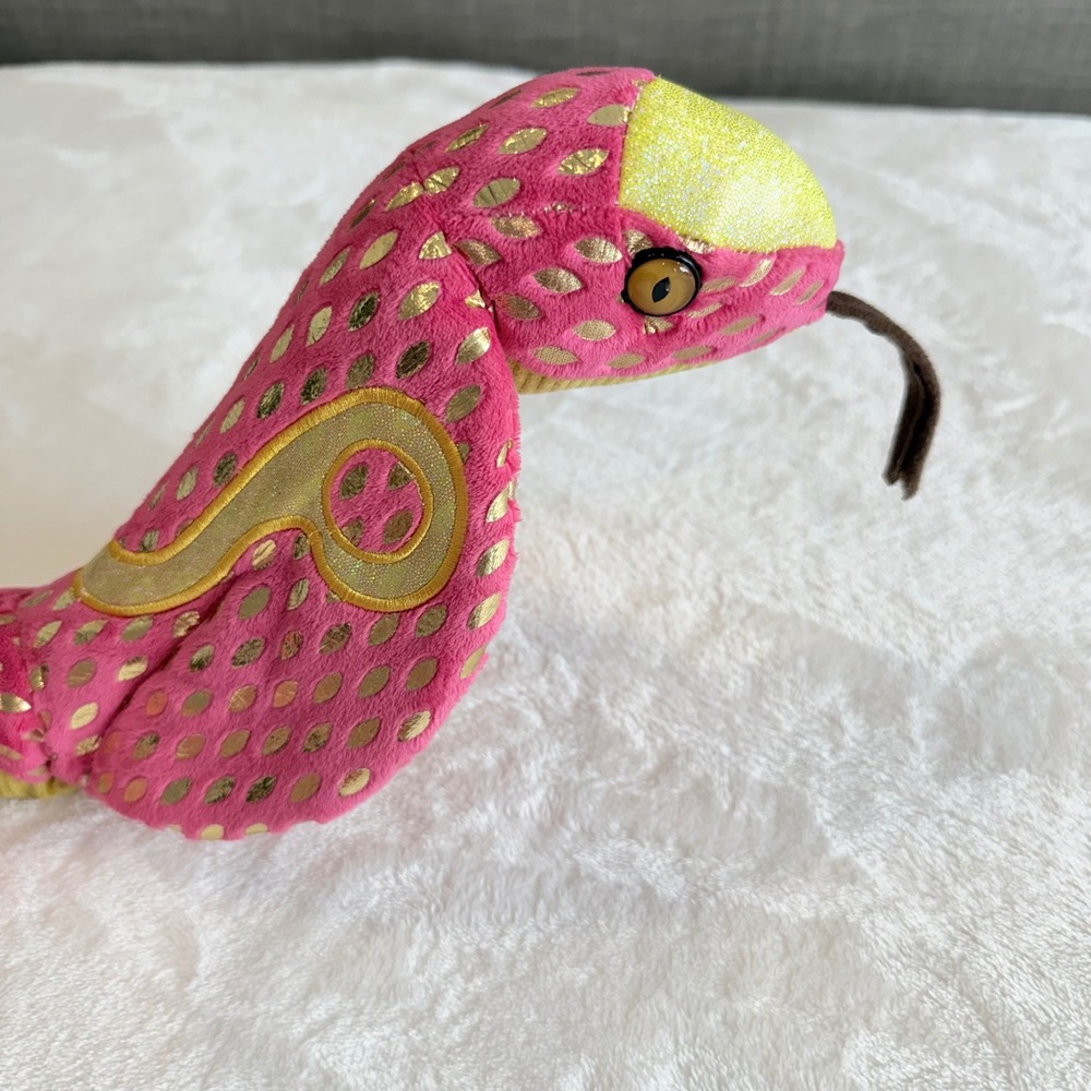 Wild Republic Pink Gold Spotted Snake Plush 48" Stuffed Animal K&M Toy - Picture 6 of 12